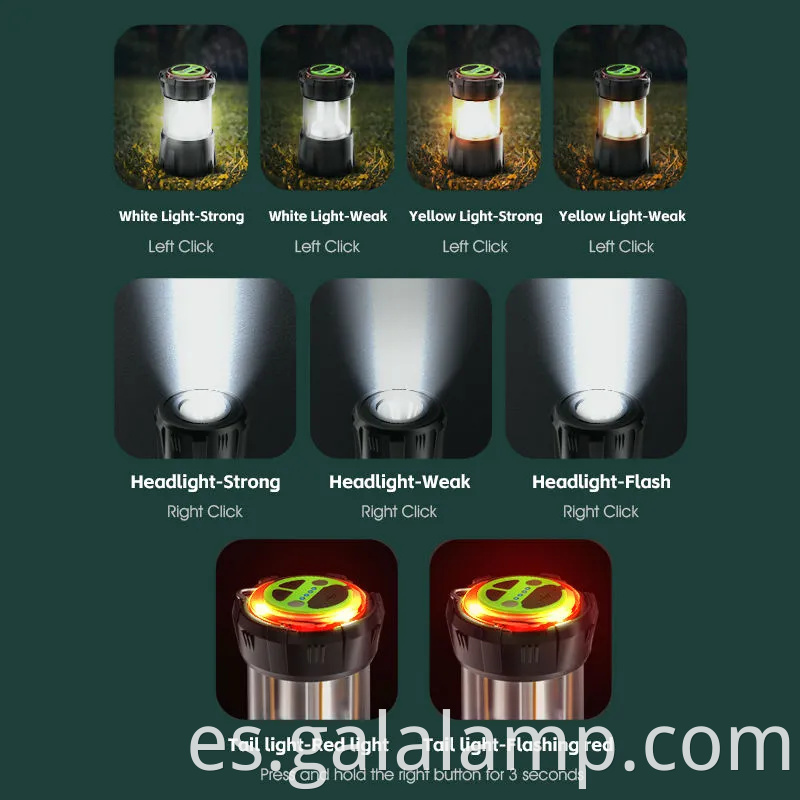 Ligera LED recargable ultra brillante para aventuras al aire libre